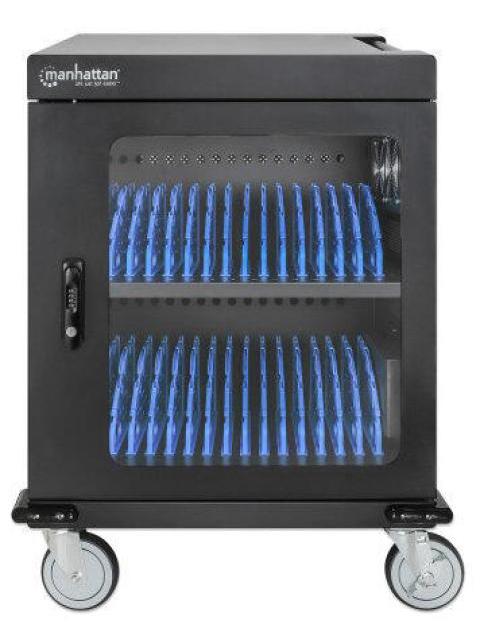 MANHATTAN ESTACION DE CARGA 180931 32 CONTACTOS AC 120V NEGRO - Image 4