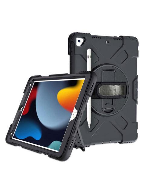 MANHATTAN FUNDA USO RUDO PARA IPAD 9ª-8ª-7ª GEN 10.2 NEGRO