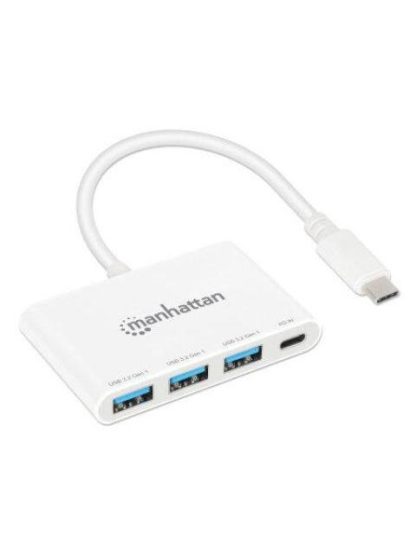 MANHATTAN HUB USB A 3.2 DE 3 PUERTOS + 1 USB C 5000 MBIT-S BLANCO - Image 2