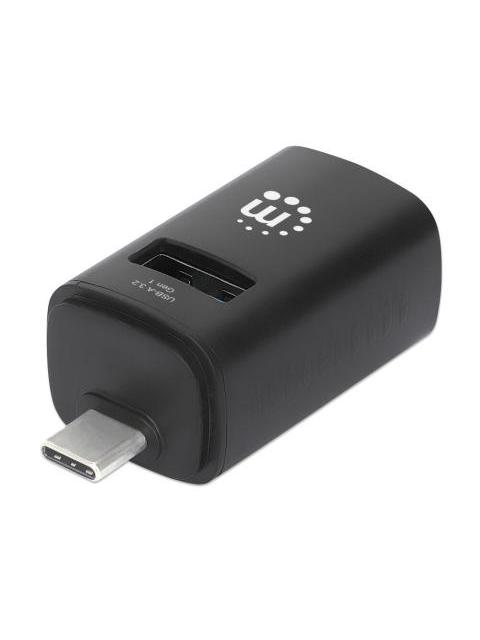 MANHATTAN HUB USB-C MACHO 1X USB-A 3.0 2X USB-A 2.0 5 GBIT-S NEGRO