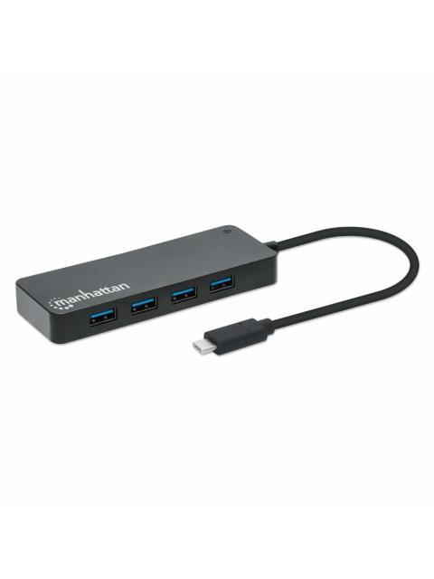 MANHATTAN HUB USB-C MACHO 7X USB-A 3.2 1X USB MICRO-B 5 GBIT-S NEGRO