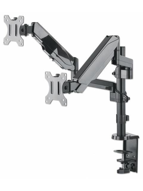 MANHATTAN SOPORTE DE ESCRITORIO 2 MONITORES 17 - 32 HASTA 8KG NEGRO