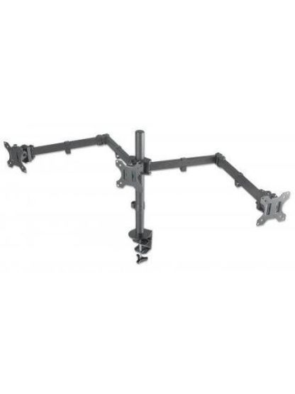 MANHATTAN SOPORTE DE MESA PARA 3 MONITORES 13 - 27 21KG NEGRO