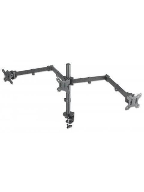 MANHATTAN SOPORTE DE MESA PARA 3 MONITORES 13 - 27 21KG NEGRO