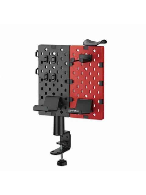 MANHATTAN SOPORTE PARA ESCRITORIO CON TABLERO ORGANIZADOR HASTA 1.5KG NEGRO-ROJO