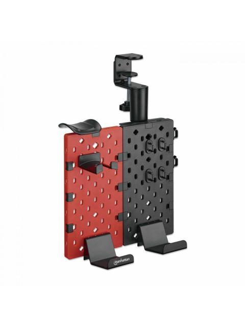 MANHATTAN SOPORTE PARA ESCRITORIO CON TABLERO ORGANIZADOR HASTA 1.5KG NEGRO-ROJO - Image 3