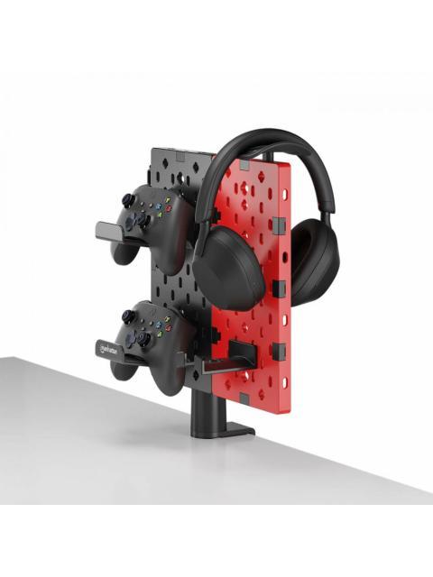 MANHATTAN SOPORTE PARA ESCRITORIO CON TABLERO ORGANIZADOR HASTA 1.5KG NEGRO-ROJO - Image 4