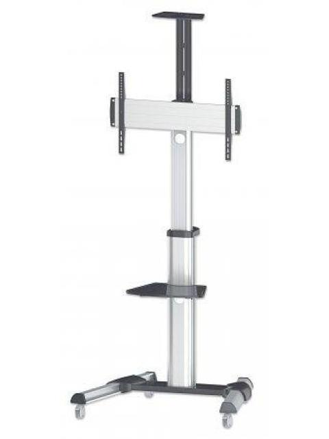 MANHATTAN SOPORTE TIPO CARRITO PARA PANTALLAS 37 A 70 O 50KGS NEGRO-PLATA