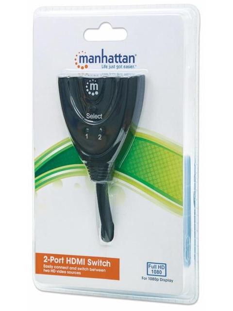 MANHATTAN SWITCH HDMI 1.3 DE 2 PUERTOS 2X HDMI HEMBRA - 1X HDMI MACHO NEGRO - Image 8