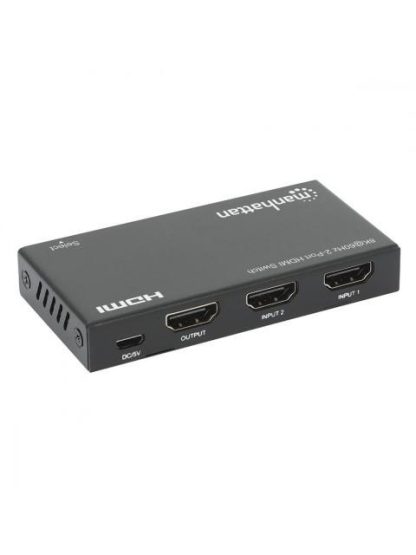 MANHATTAN SWITCH HDMI DE 2 PUERTOS 3X HDMI HEMBRA NEGRO - Image 2