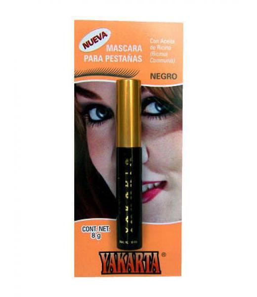 MASCARA DE PESTAÑAS COLOR NEGRO CON ACEITE DE RICINO YAKARTA