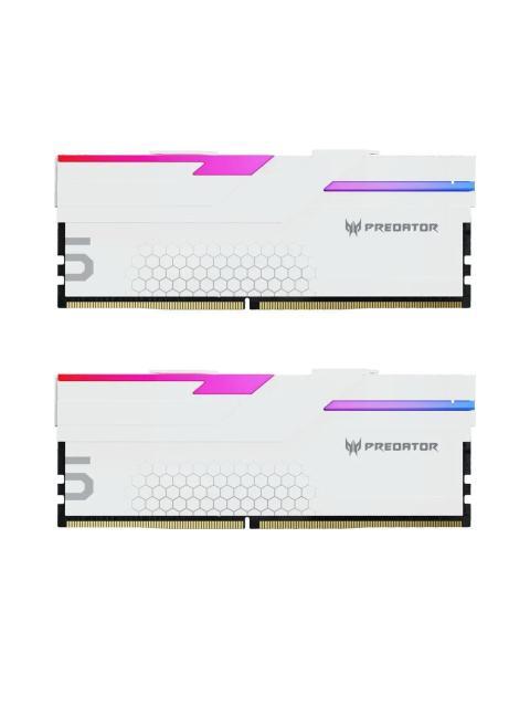 MEMORIA DDR5 PREDATOR RGB MODELO HERMES DE 32GB (2-16GB) UDIMM 6800 MT-S BL.9BWWR.399 COLOR BLANCO