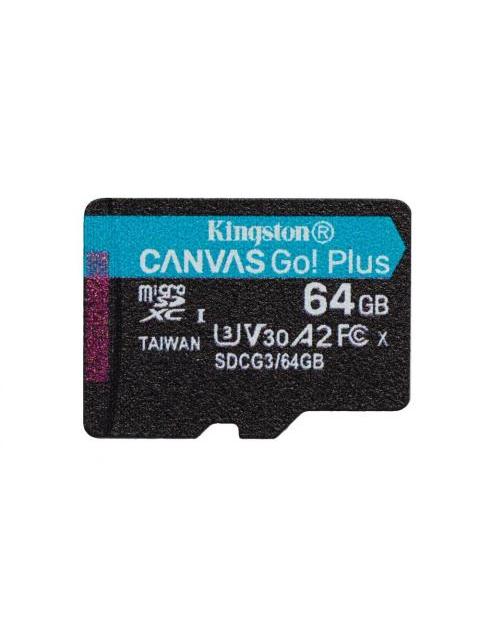 MEMORIA FLASH KINGSTON CANVAS GO! PLUS 64GB MICROSD UHS-I CLASE 10 (U3)