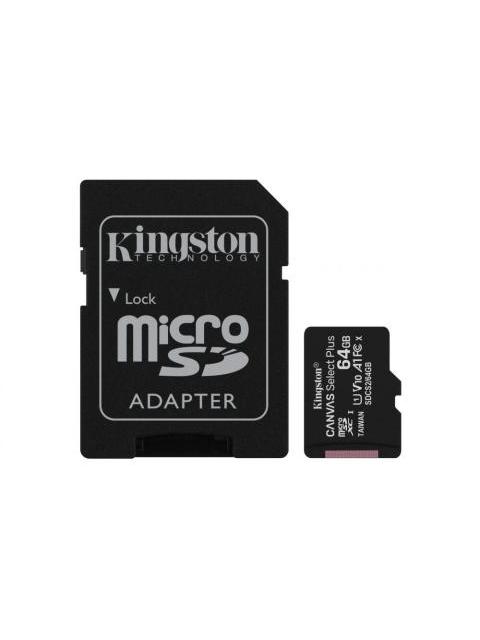 MEMORIA FLASH KINGSTON CANVAS SELECT PLUS 64GB MICROSDXC UHS-I CLASE 10 CON ADAPTADOR - Image 3