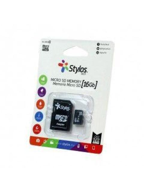 MEMORIA MICRO SD STYLOS 16 GB (STMS161B)