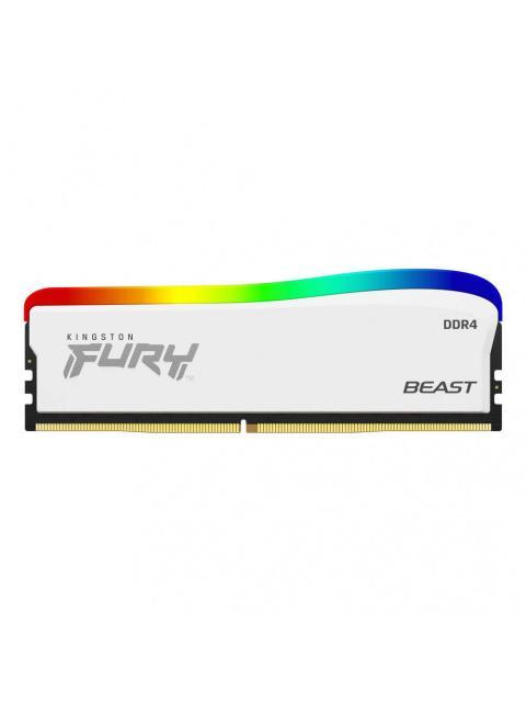 MEMORIA RAM KINGSTON FURY BEAST RGB DDR4 3600MHZ 8GB NON-ECC CL17 XMP BLANCO