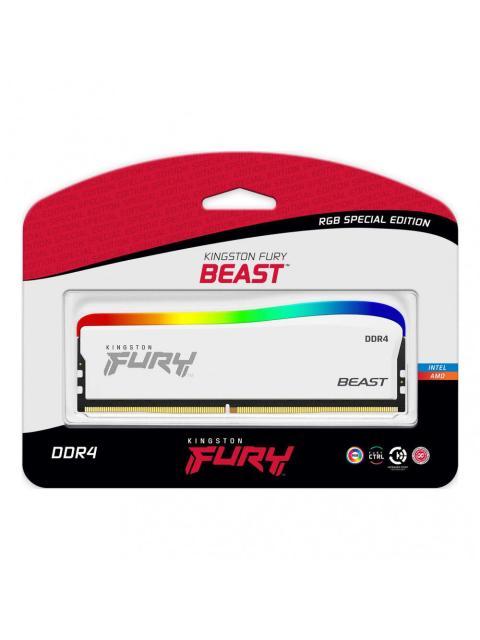 MEMORIA RAM KINGSTON FURY BEAST RGB DDR4 3600MHZ 8GB NON-ECC CL17 XMP BLANCO - Image 3