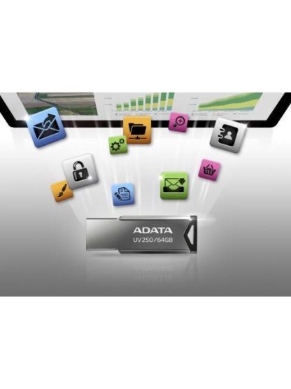 MEMORIA USB 2.0 ADATA AUV25016GRBK PLATA 16 GB USB TIPO A - Image 5