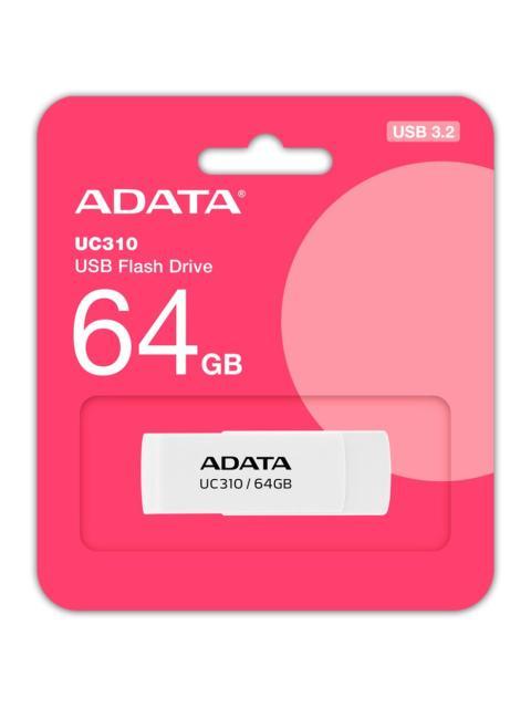 MEMORIA USB ADATA UC310 64GB USB 3.2 LECTURA 100 MB-S BLANCO