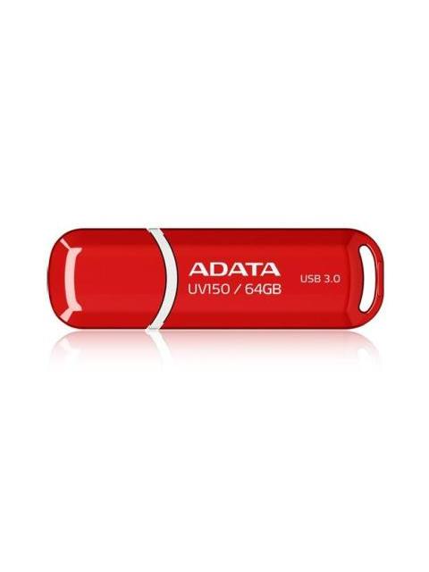 MEMORIA USB ADATA UV150 ROJO 64 GB USB 3.2 (RETROCOMPATIBLE CON 3.0 Y 2.0) 100 MB-S