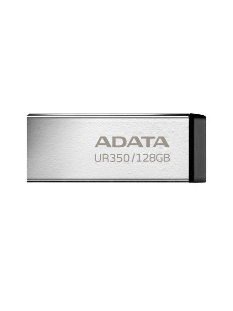 MEMORIA USB DE 128GB UR350 3.2 GEN 1 (RETROCOMPATIBLE 3.0 Y 2.0) DISENO ELEGANTE SIN TAPA. COLOR METALICO NEGRO. UR350128GRSR-BK
