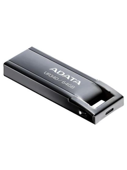 MEMORIA USB DE 64GB UR340 3.2 GEN 1 (RETROCOMPATIBLE 3.0 Y 2.0) DISENO ELEGANTE SIN TAPA. COLOR METALICO NEGRO. AROYUR34064GBK - Image 2