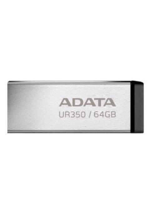 MEMORIA USB DE 64GB UR350 3.2 GEN 1 (RETROCOMPATIBLE 3.0 Y 2.0) DISENO ELEGANTE SIN TAPA. COLOR METALICO NEGRO. UR35064GRSR-BK
