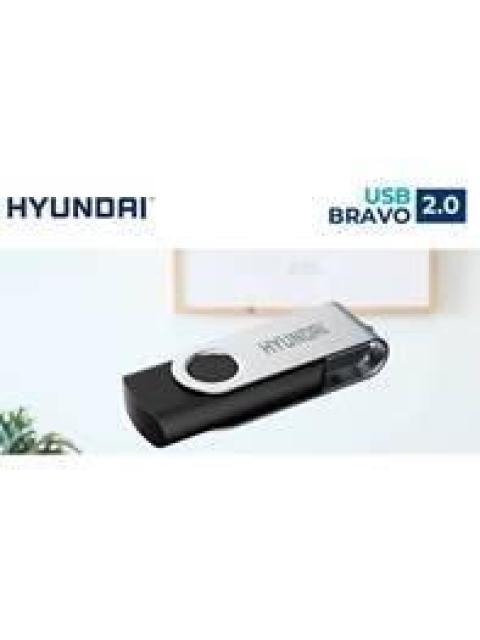 MEMORIA USB HYUNDAI CAPACIDAD DE 8GB U2BKP-8G-NEW CUERPO PLASTICO-METAL. NEGRO-PLATA - Image 3