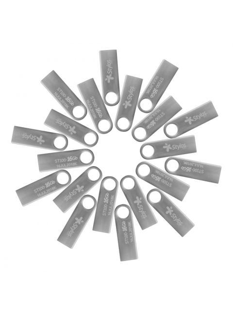 MEMORIA USB STYLOS ST100 16GB USB 2.0 PLATA 20 PIEZAS - Image 7