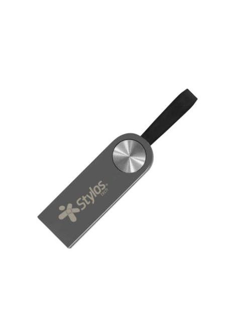 MEMORIA USB STYLOS ST300 16GB USB 2.0 LECTURA 80MB-S GRIS