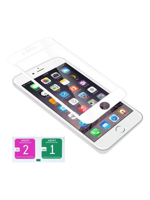 MICA CRISTAL TEMPLADO 9D PARA IPHONE 6 BLANCO