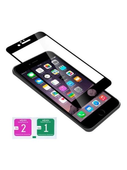 MICA CRISTAL TEMPLADO 9D PARA IPHONE 6 PLUS NEGRO