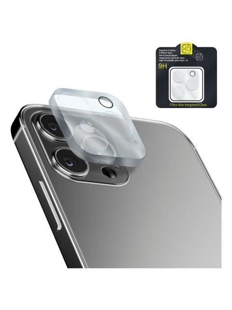 MICA PROTECTORA ADHESIVA PARA LENTE CAMARA DE CELULAR PARA IPHONE 12 PRO A2341 CRISTAL TEMPLADO 9H RESISTENTE A GOLPES Y RAYONES FACIL INSTALACION Y TRANSPARENCIA TOTAL