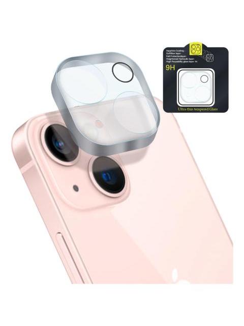 MICA PROTECTORA ADHESIVA PARA LENTE CAMARA DE CELULAR PARA IPHONE 13 A2631 13 MINI A2626 CRISTAL TEMPLADO 9H RESISTENTE A GOLPES Y RAYONES FACIL INSTALACION Y TRANSPARENCIA TOTAL