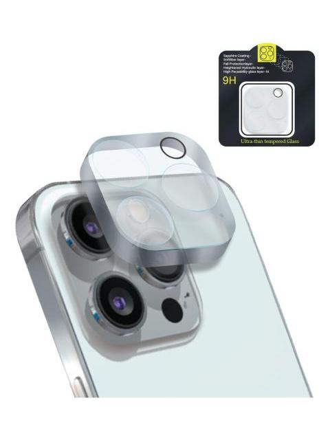 MICA PROTECTORA ADHESIVA PARA LENTE CAMARA DE CELULAR PARA IPHONE 14 PRO MAX A2893 CRISTAL TEMPLADO 9H RESISTENTE A GOLPES Y RAYONES FACIL INSTALACION Y TRANSPARENCIA TOTAL