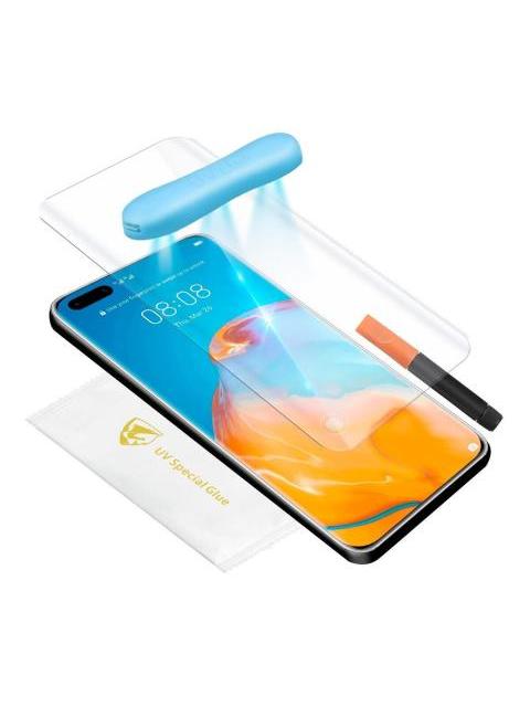 MICA UV DE CRISTAL TEMPLADO PARA HUA P40 PRO PLUS DUREZA 9H