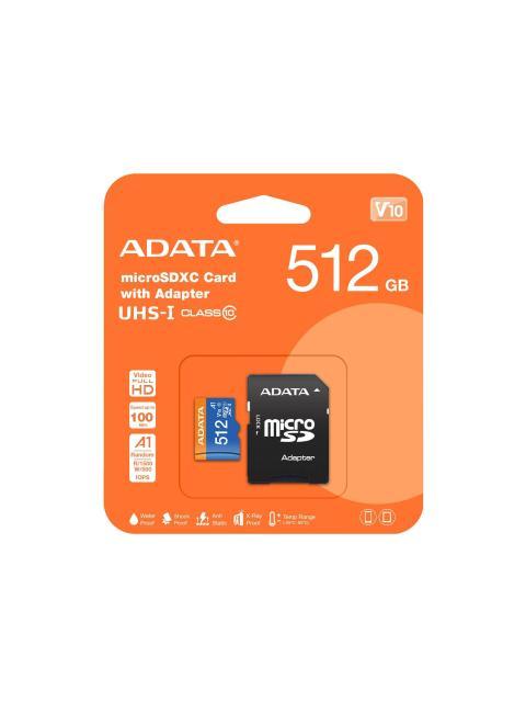MICRO SECURE DIGITAL ADATA PREMIER A1 UHSI 512GB CLASS 10 VELOCIDAD DE LEC-ESC 100-25 (MB-S). AUSDX512GUICL10A1RA1 - Image 3