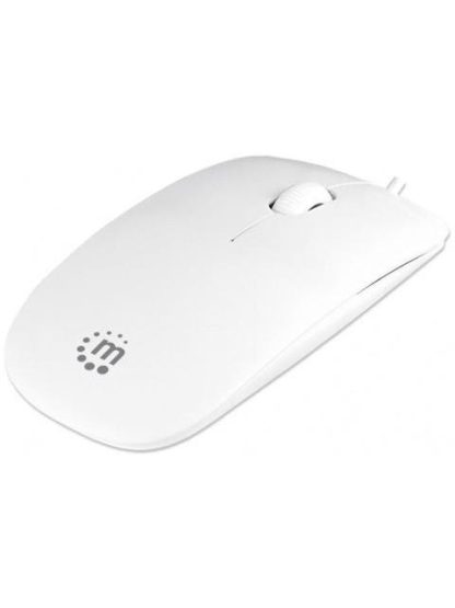 MINI MOUSE MANHATTAN OPTICO SILUETA ALAMBRICO 1000DPI USB BLANCO