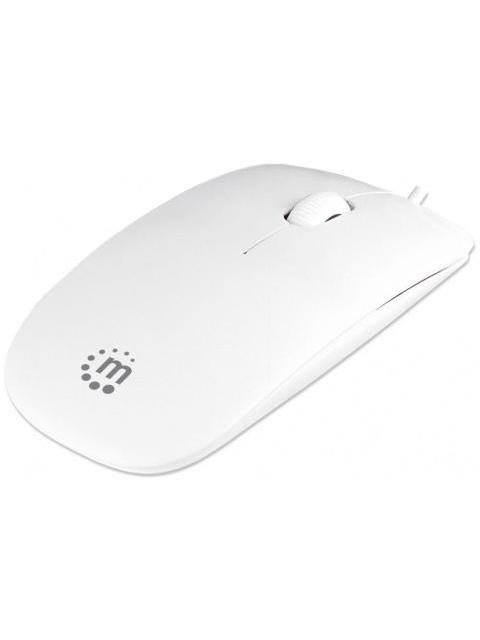 MINI MOUSE MANHATTAN OPTICO SILUETA ALAMBRICO 1000DPI USB BLANCO