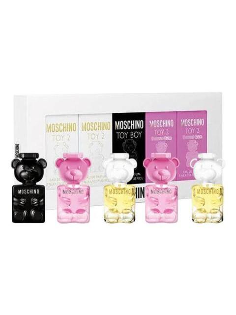 MINI SET 5 PIEZAS TOY PARA HOMBRE Y MUJER DE MOSCHINO 5ML VOLUMEN DE LA UNIDAD 5 ML