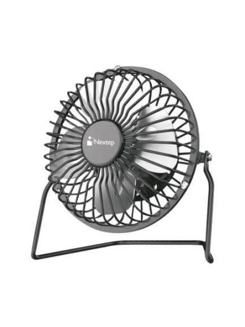 MINI VENTILADOR DE ESCRITORIO NEXTEP NE690 METALICO COLOR GRIS CON CONEXION DE USB