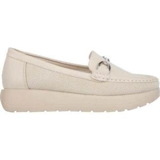 MOCASIN CON HERRAJE BEIGE/HUESO SHOSH