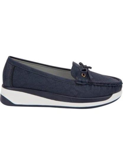 MOCASIN CON MOÑO AZUL MARINO SHOSH