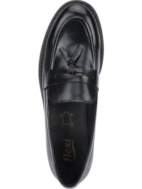 MOCASIN DE PIEL CON MOTAS NEGRO FLEXI - Image 3