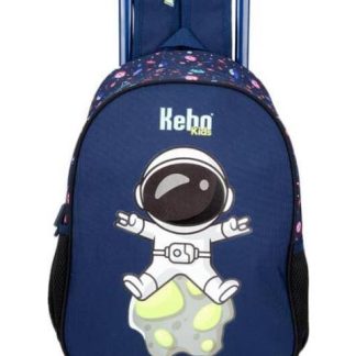 MOCHILA CON RUEDAS ESCOLAR AZUL MARINO KEBO KIDS