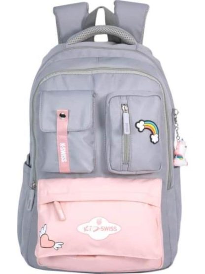MOCHILA ESCOLAR GRIS K-SWISS