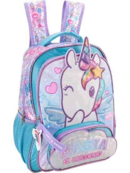 MOCHILA ESCOLAR INFANTIL AZUL TURQUESA ONIX - Image 2