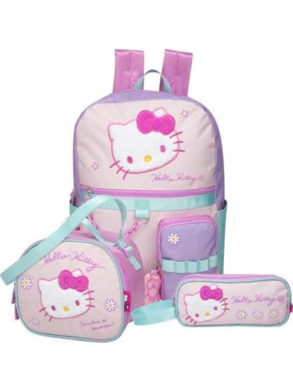MOCHILA ESCOLAR INFANTIL LILA HELLO KITTY