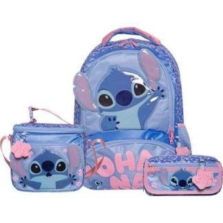 MOCHILA ESCOLAR STITCH AZUL STITCH