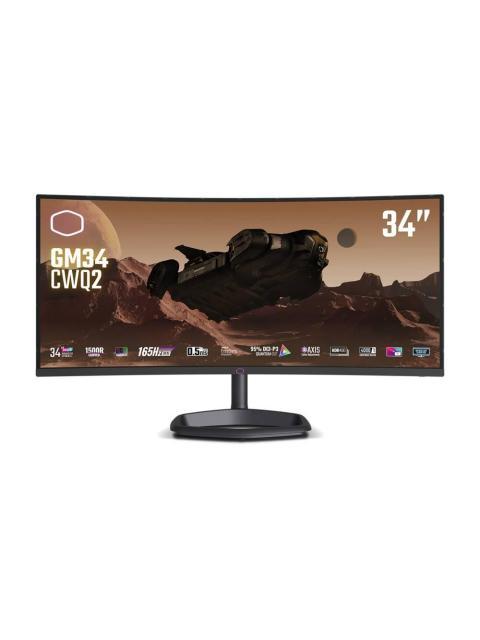 MONITOR GAMER CURVO COOLER MASTER CMIGM34 (CMIGM34CWQ2US) COLOR NEGRO   LCD 34 PULGADAS